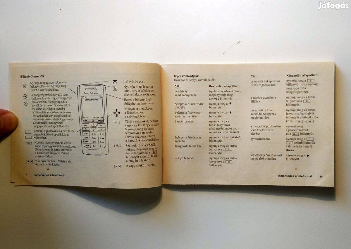 Sony Ericsson T630 Kezelési Útmutató (2003) 6kép+tartalom