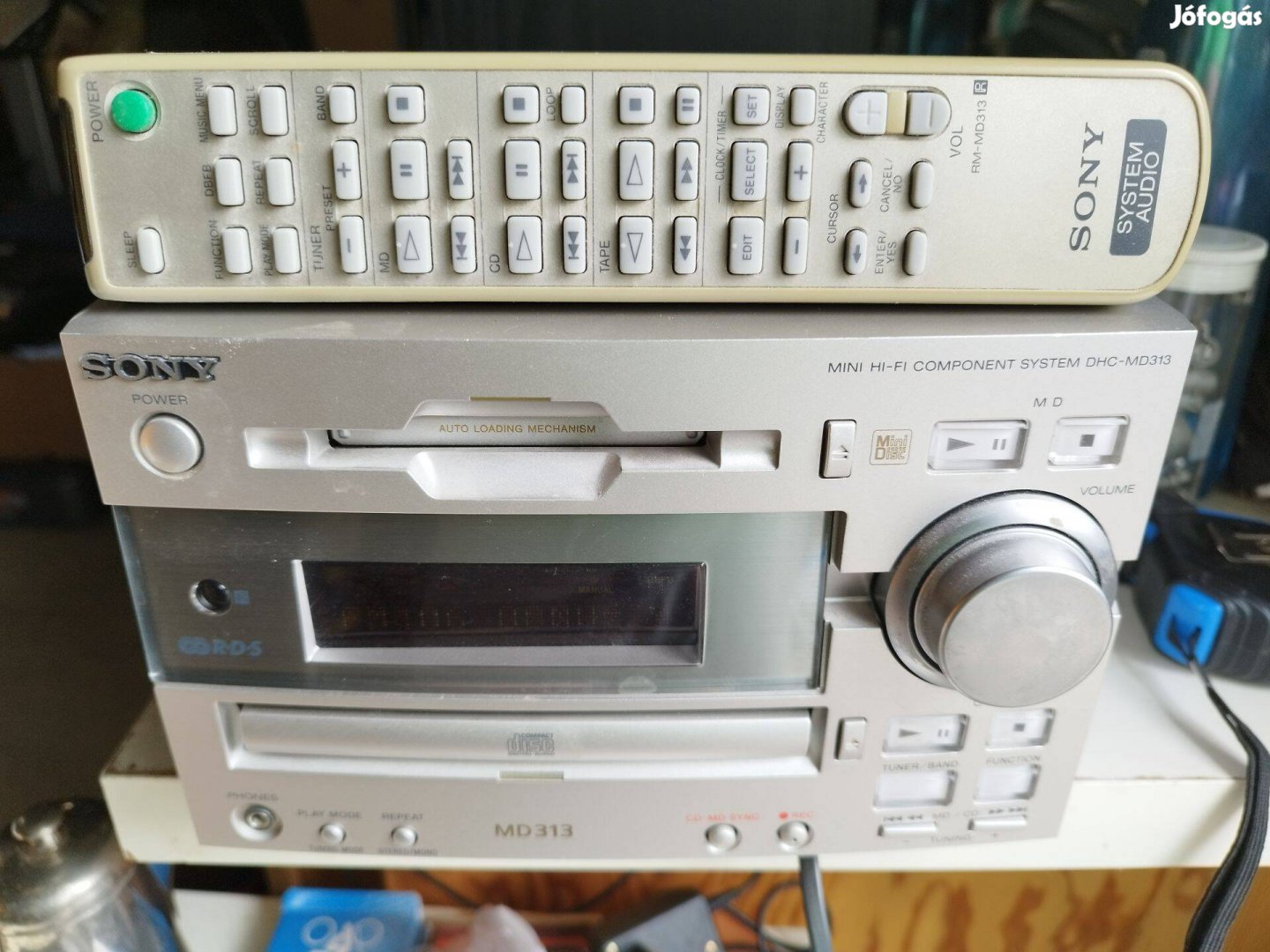 Sony MD313 mini hi-fi cd, tuner, minidisc, távirányító