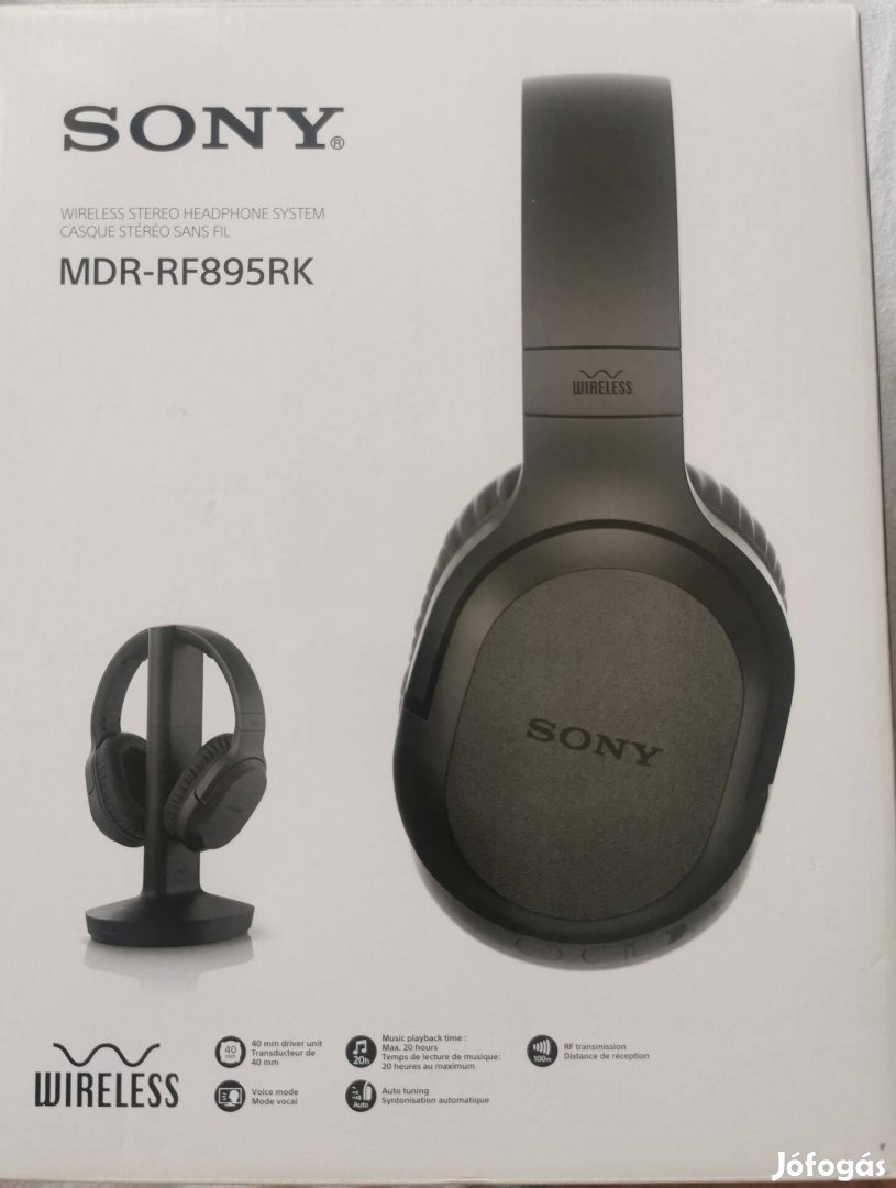 Sony MDR-RF895RK vezeték nélküli fejhallgató fekete