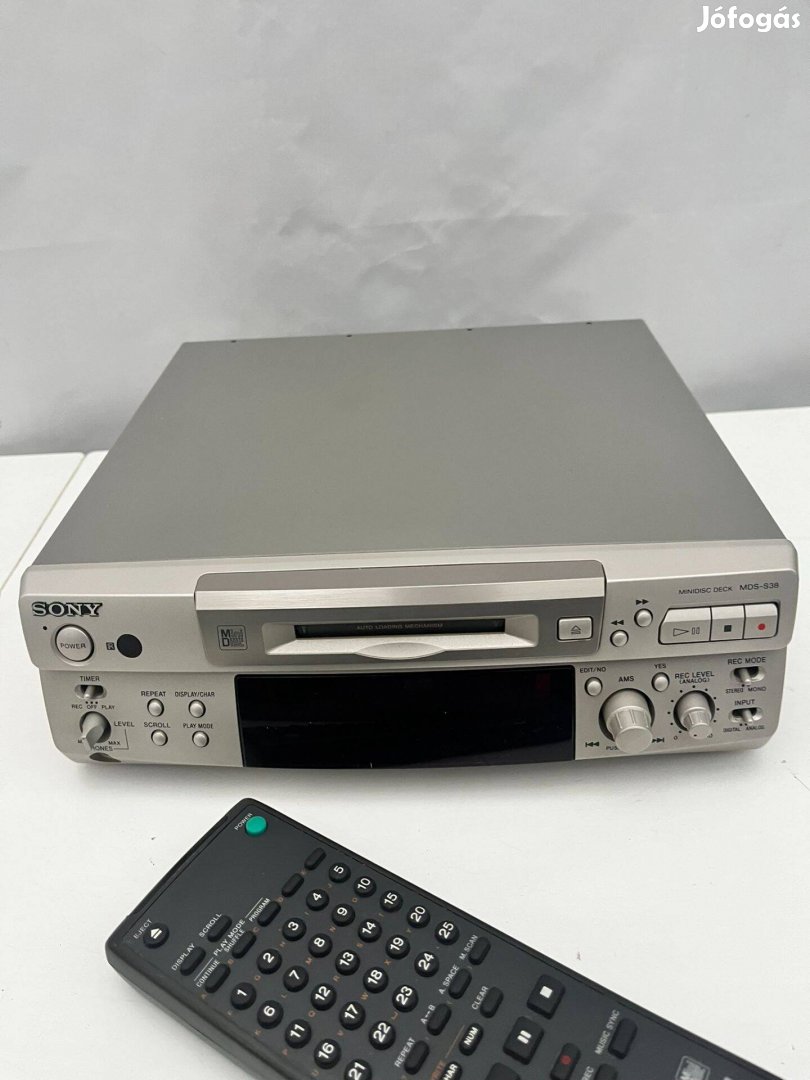 Sony MDS-S38 Minidisc MD lejátszó szervizelve eredeti távirányító