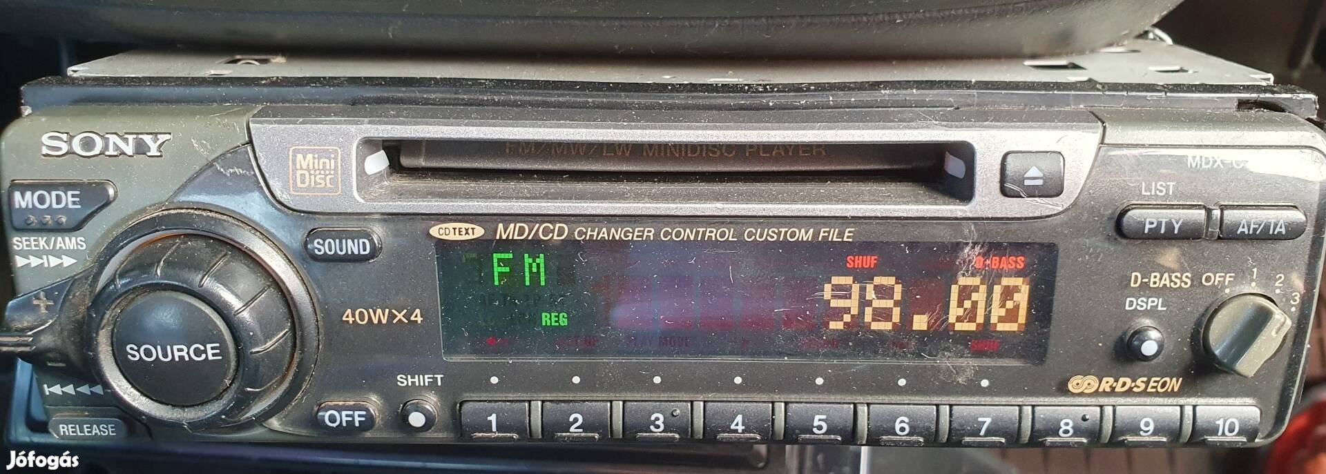 Sony MDX-C7890R minidisc autórádió fejegység