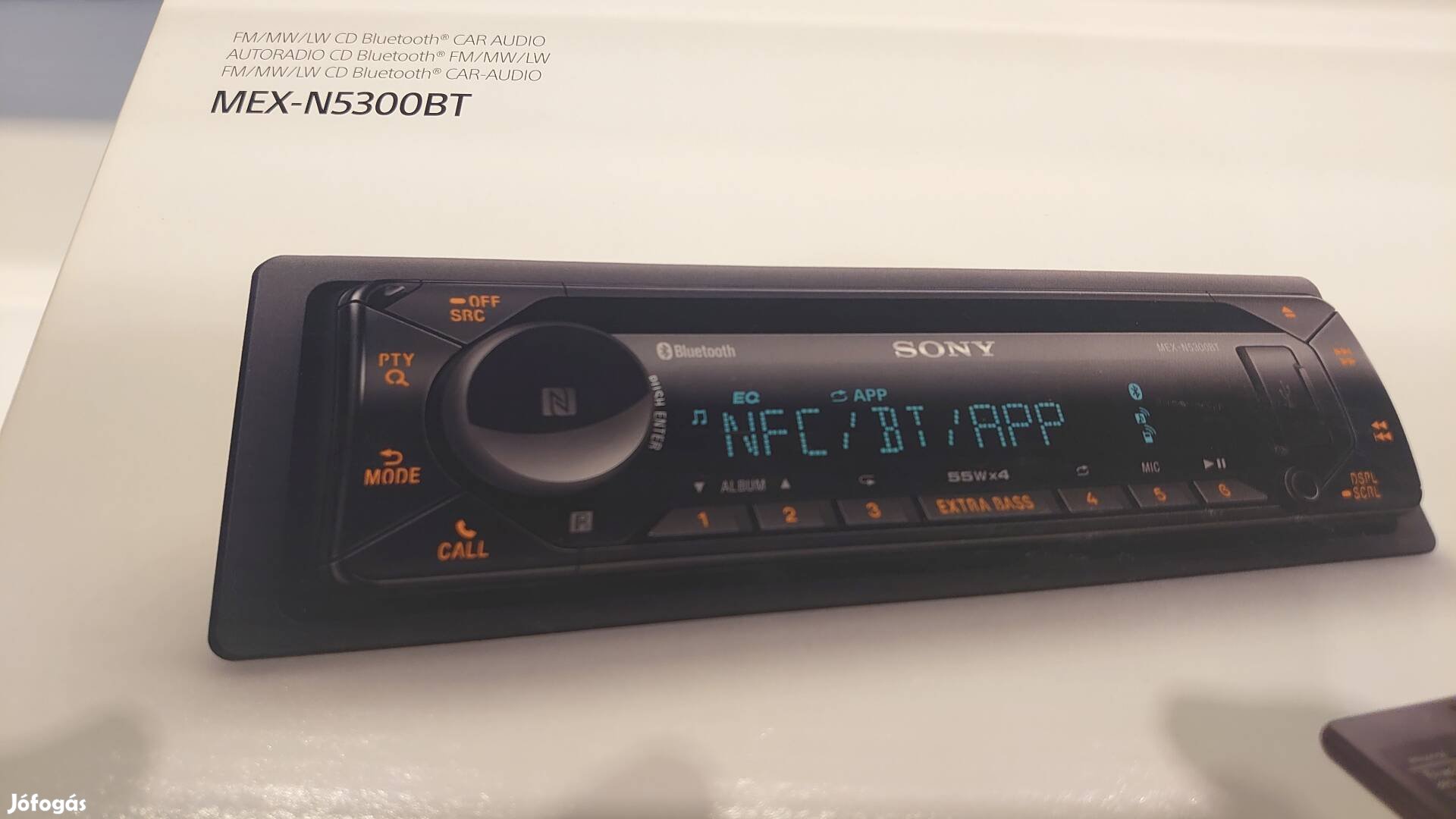 Sony MEX-N5300BT típusú, Bluetooth kihangosítós autórádió, újszerű 