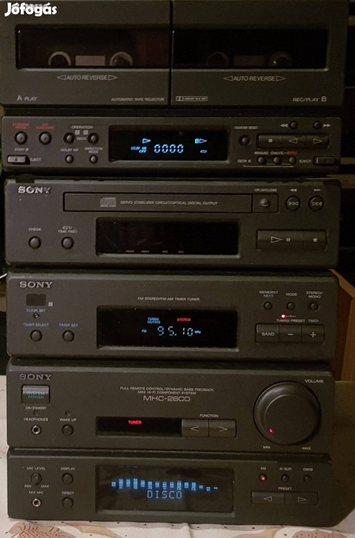 Sony MHC 2600 equalizeres nagyteljesítményű hifi rádiós erősítő