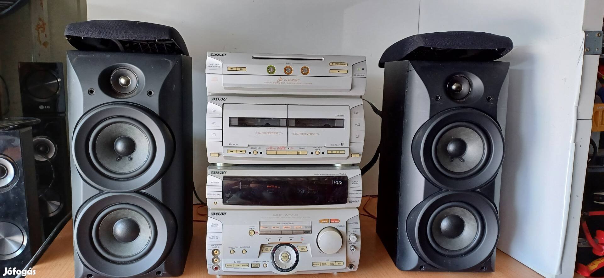 Sony MHC-W550 hifi JVC hangfalakkal 