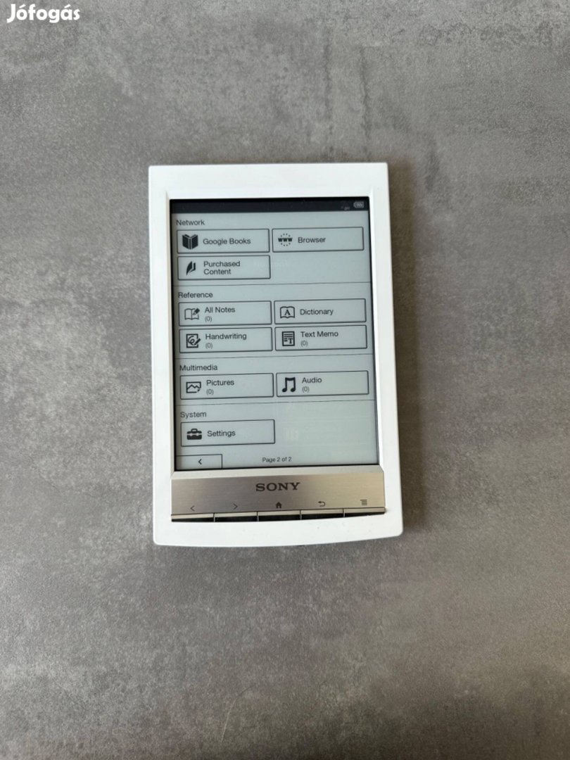 Sony PRS T1 érintőképernyős e-book ebook reader olvasó