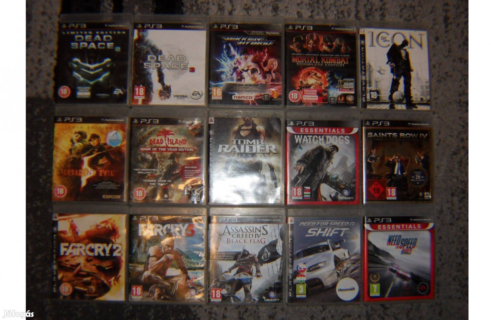 Sony PS 3 játékok, Tekken, Mortal Kombat, NFS, Resident E., Tomb R