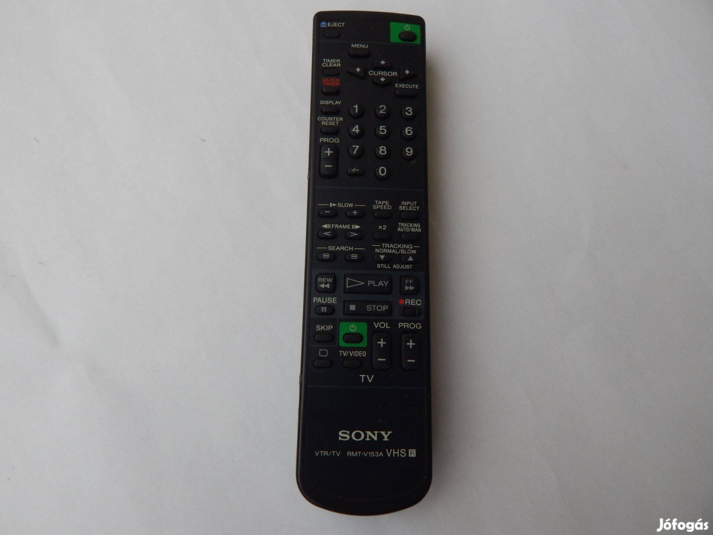 Sony RMT-V153A tipusú VHS Videókészülék /Tv Távirányító Eredeti