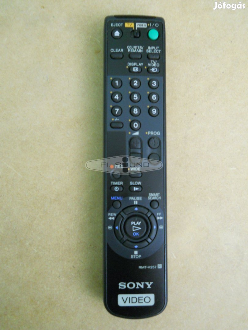 Sony RMT-V257 videó magnó gyári rendszer távirányító