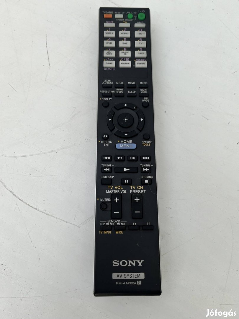Sony RM AAP024 AV rendszer audio távirányító 