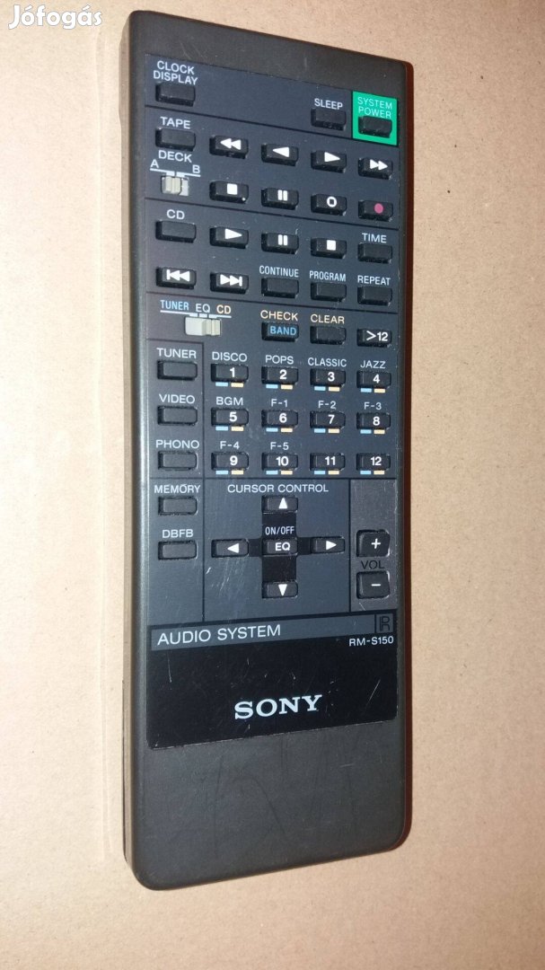 Sony RM-S150 hifi audio rendszer távirányító eredeti!