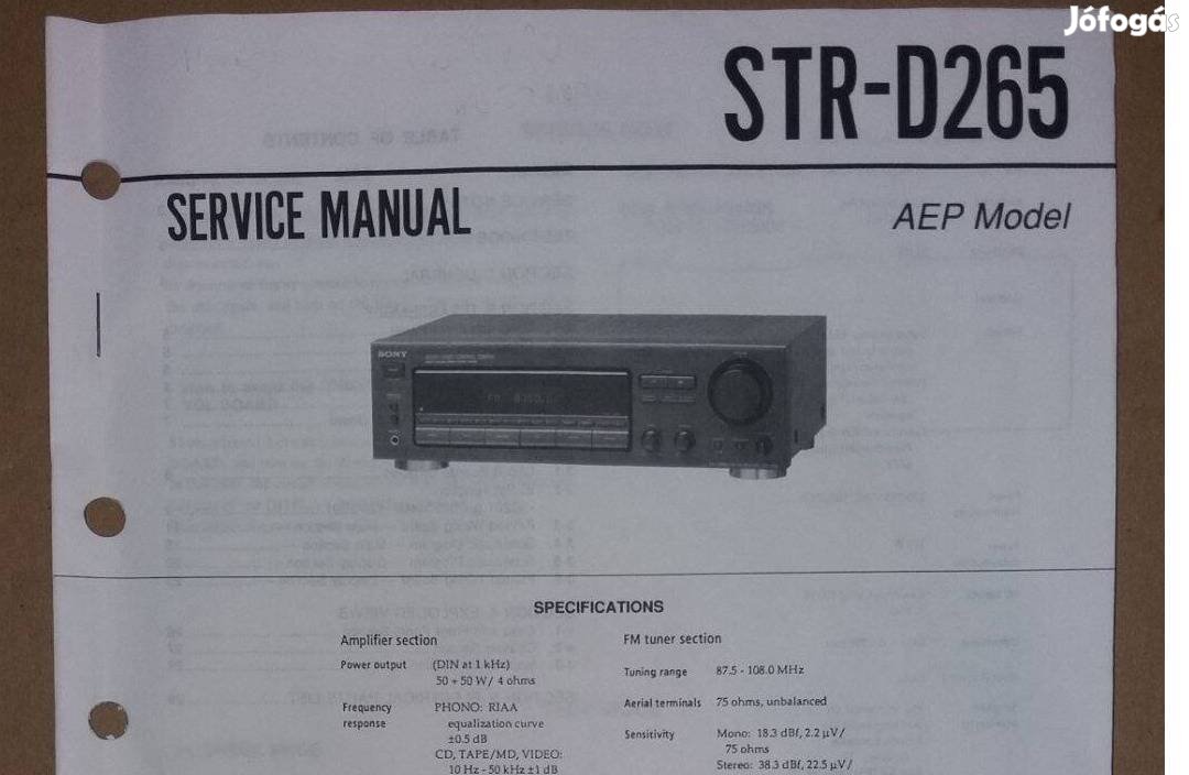 Sony STR-D265 Receiver eredeti Service manual