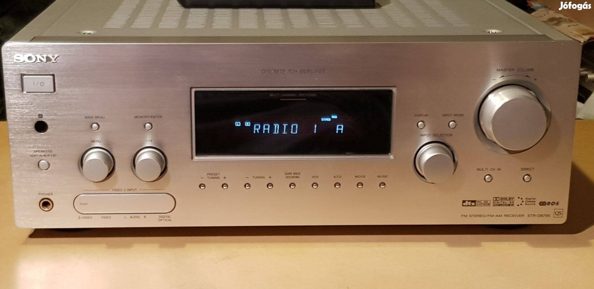 Sony STR DB795 QS nagyteljesítményű rádiós erősítő távval