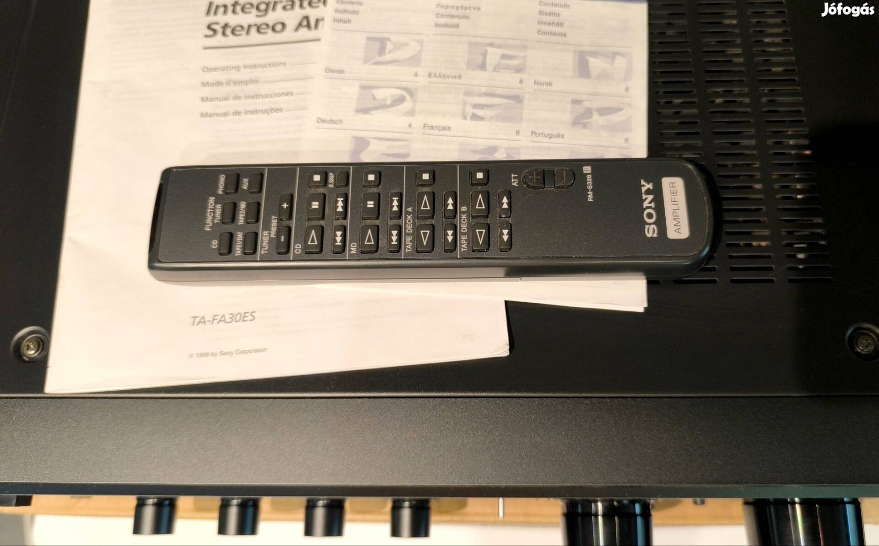 Sony TA-Fa30Es Sztereó Erősítő