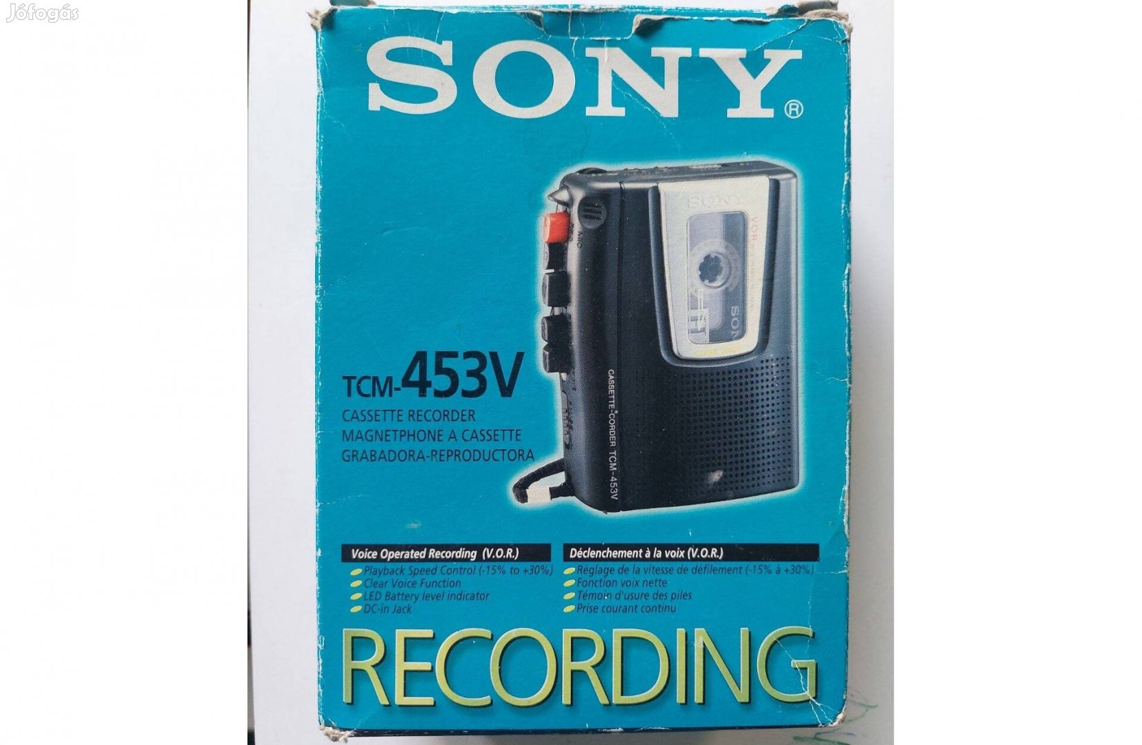Sony TCM-435V Diktafon Sebességszabályzó Sztereó Walkman MAGNÓ