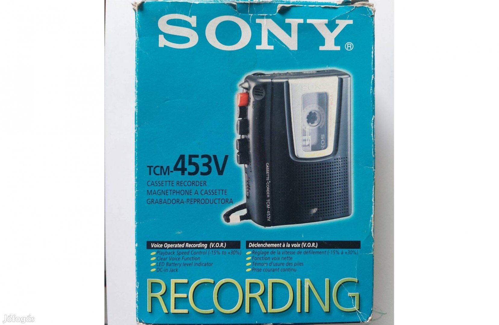 Sony TCM-435V Diktafon Sztereó Walkman Kazettás MAGNÓ Sony