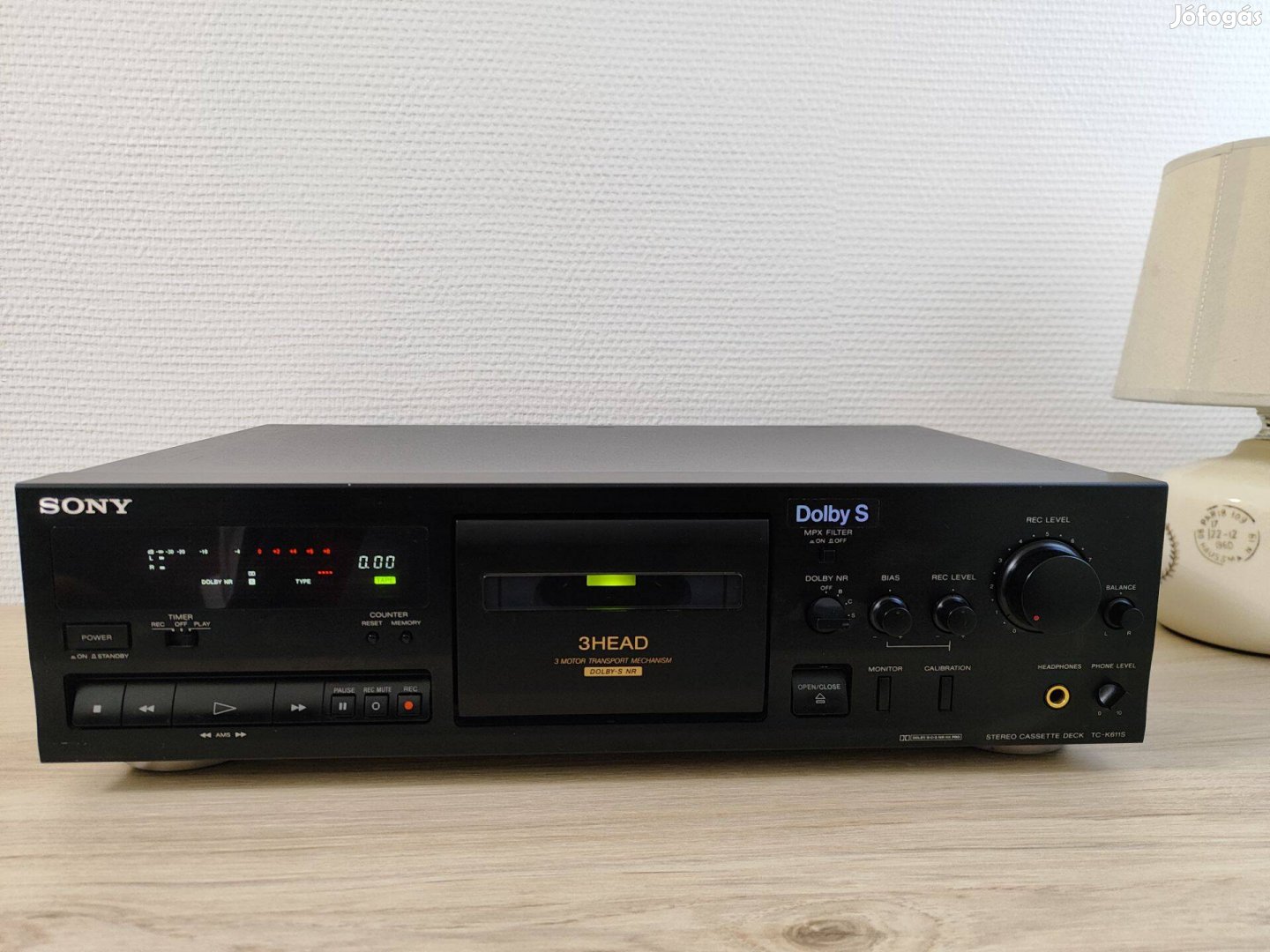 Sony TC-K 611s magnó, deck megkímélt, szép állapotú