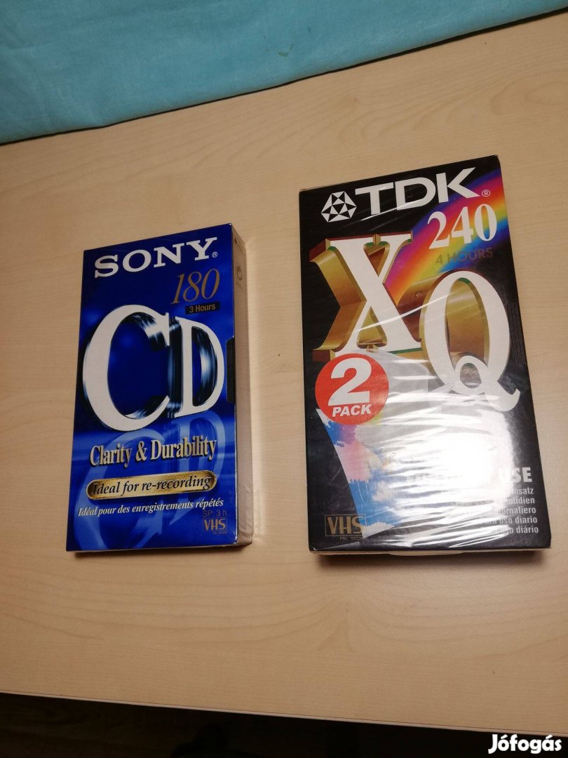 Sony TDK VHS Videokazetta 3 db. bontatlan!