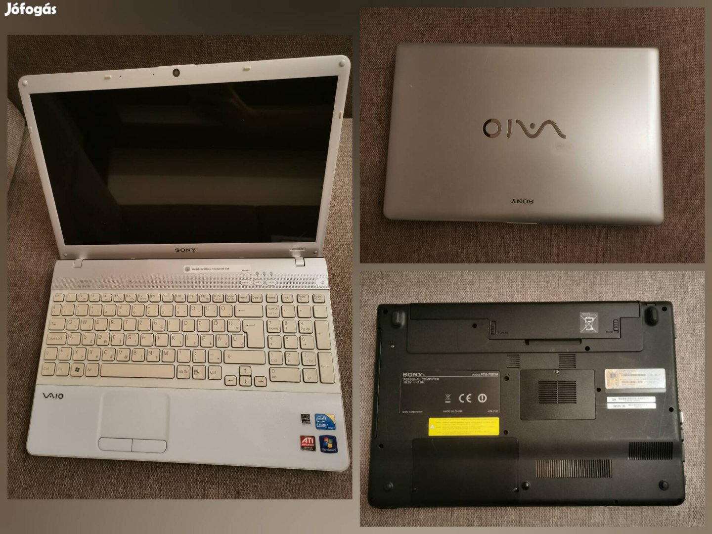 Sony Vaio laptop eladó (merevlemez nélkül) alkatrésznek