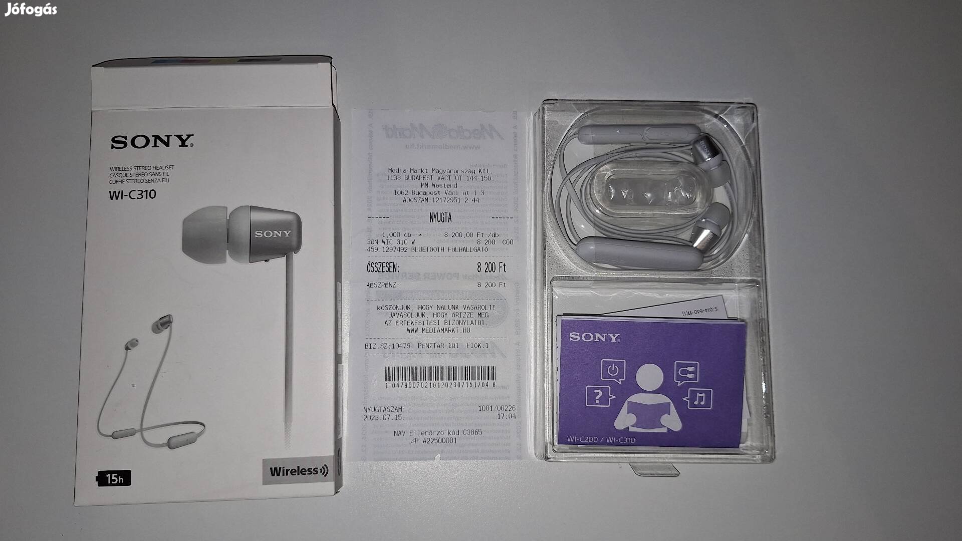 Sony WI-310 Bluetooth headset fülhallgató 