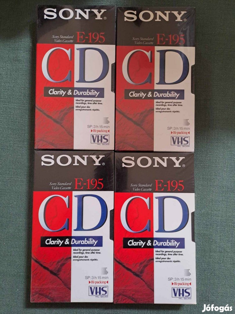 Sony, és TDK bontatlan VHS-ek