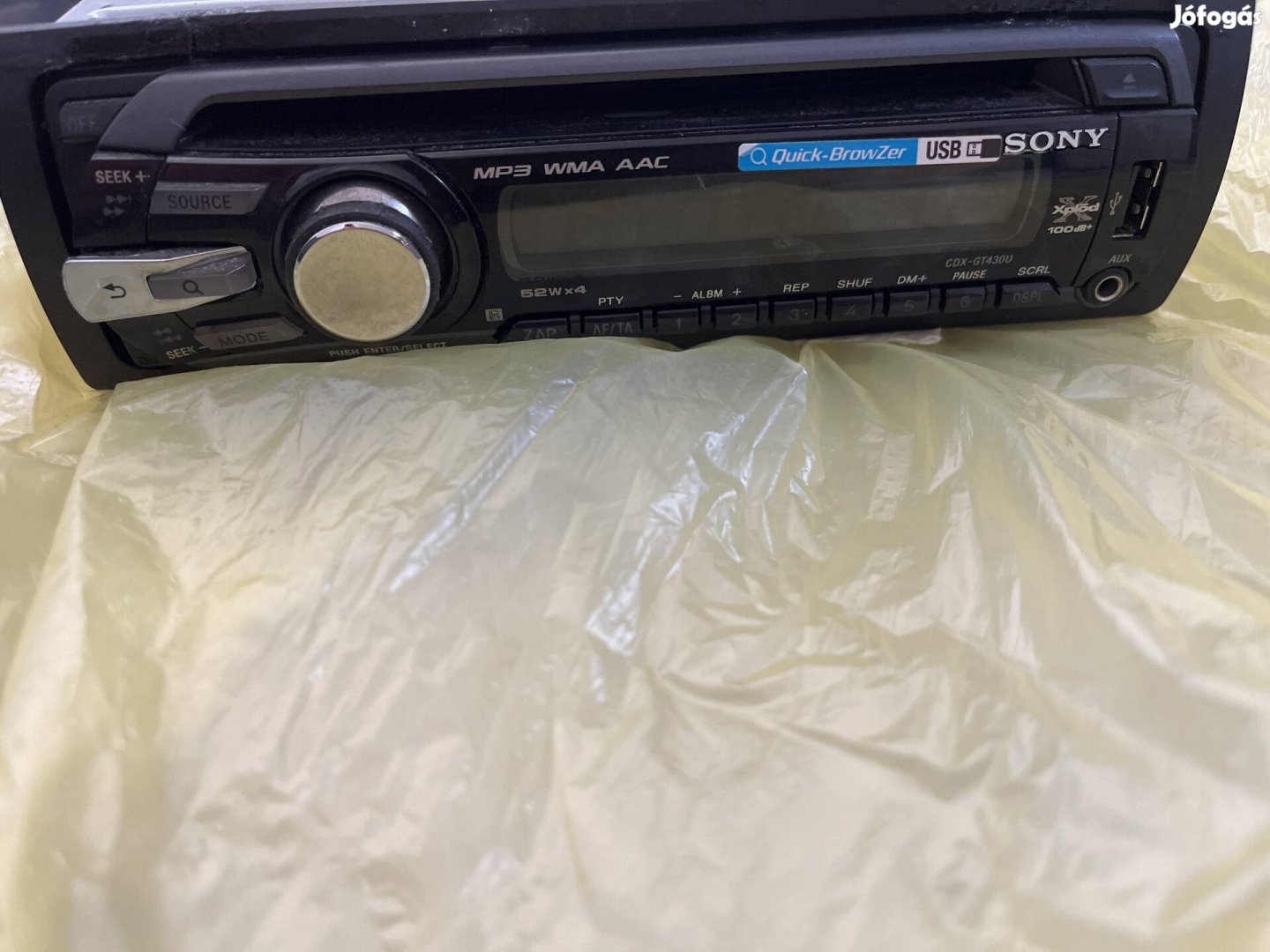 Sony cd usb aux fejegység