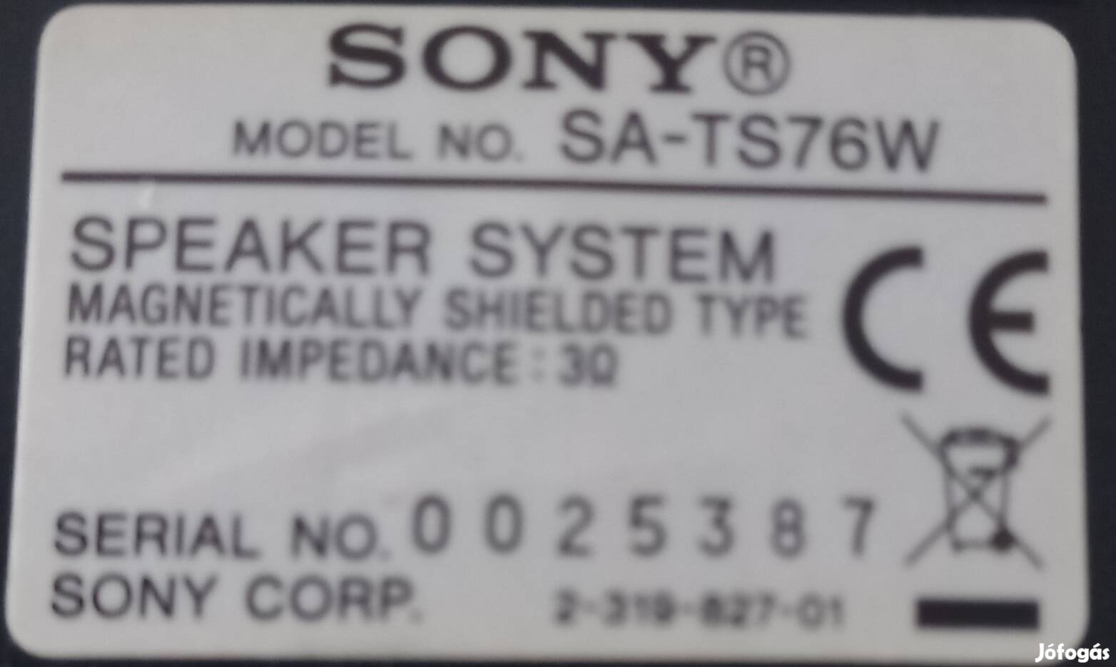 Sony házimozi hangfal szett 5.1