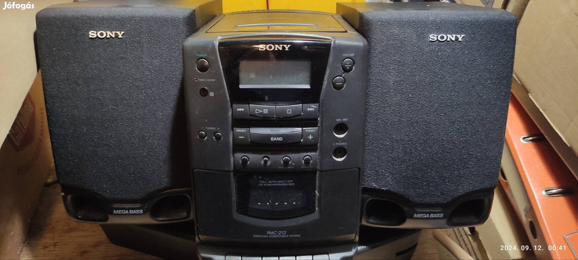 Sony mikro hifi rádió erősítő cd lejátszó 2 db saját hangfallal