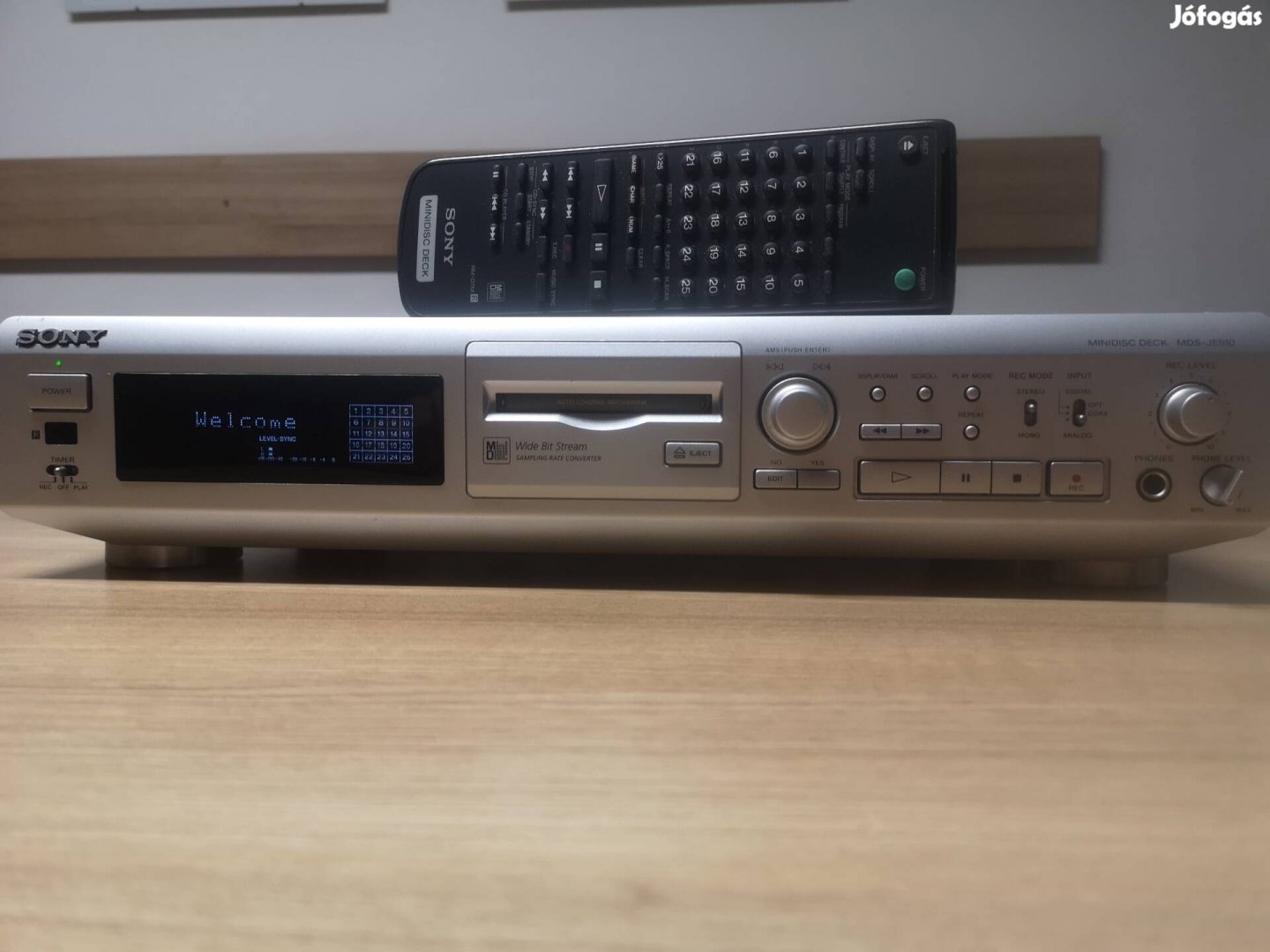 Sony minidisc lejátszó/felvevő (MDS-JE 510)