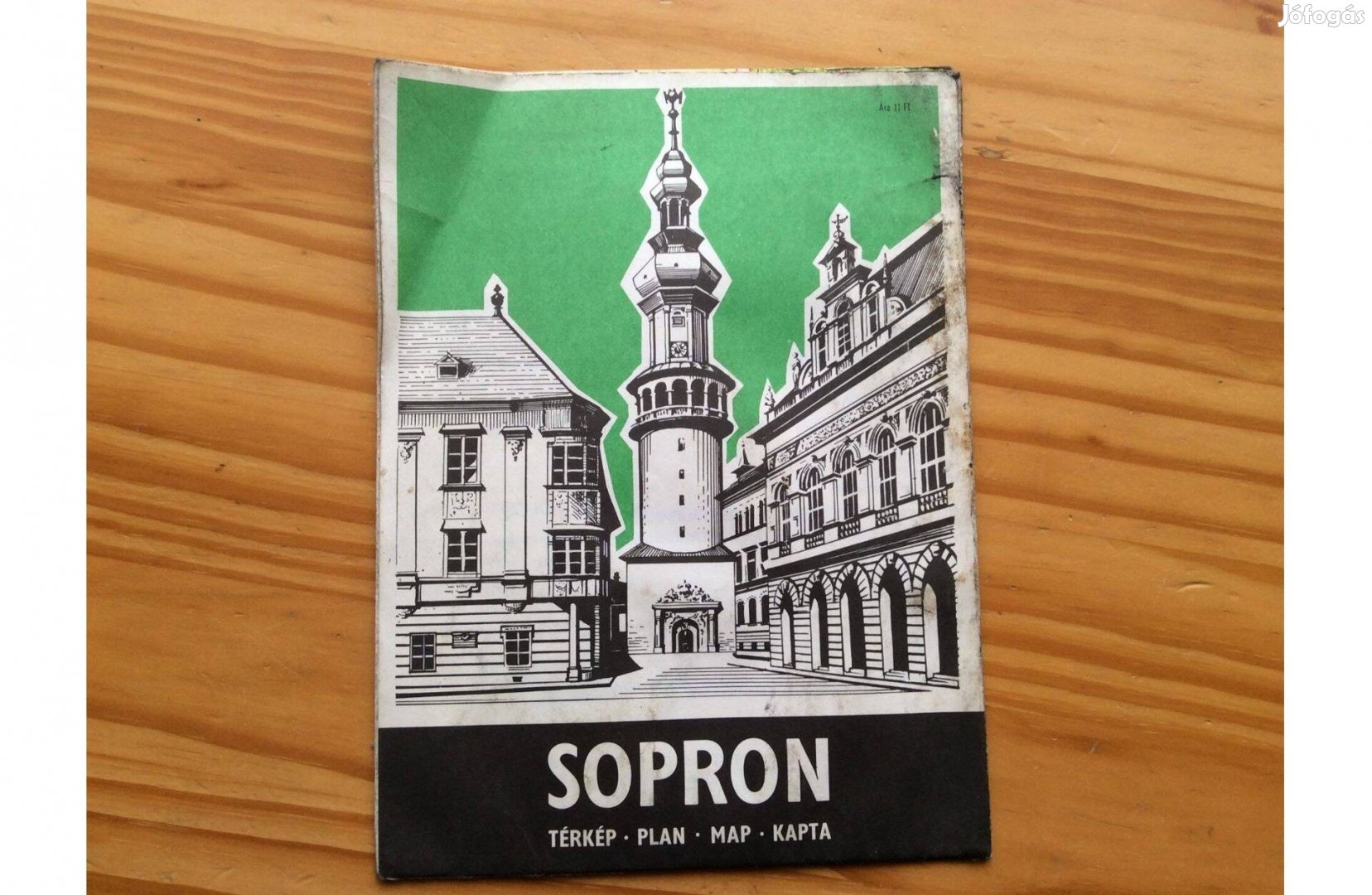 Sopron térkép 1984 Retro várostérkép 1985