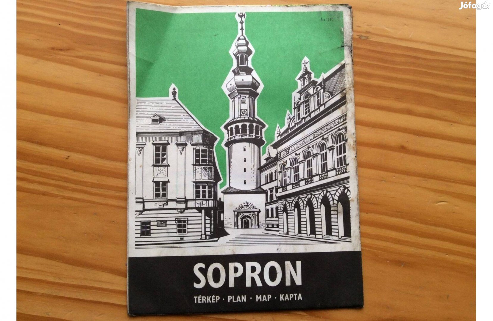 Sopron térkép 1984 Retro várostérkép 1985