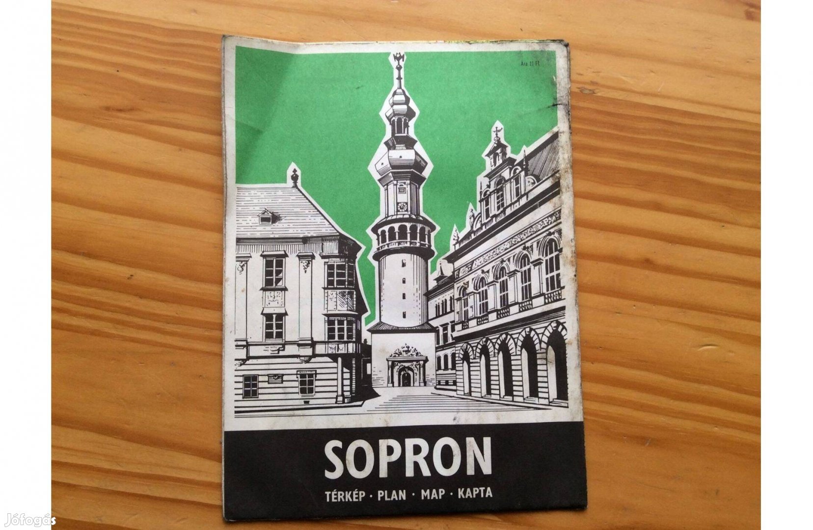 Sopron térkép Retro várostérkép