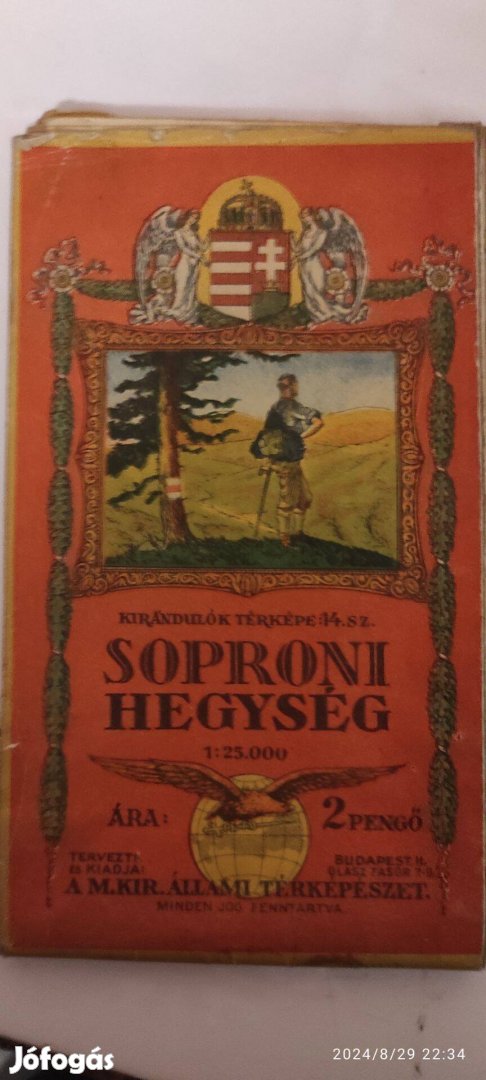 Soproni hegység antik terkep