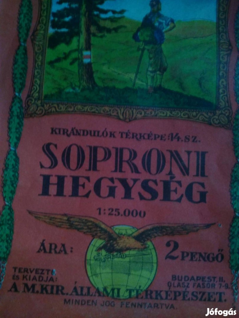 Soproni hegység térkép a 60-as évekből