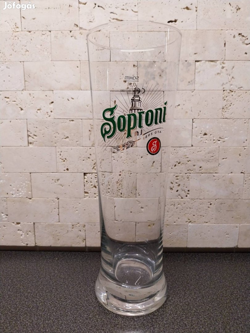 Soproni sörös korsó sörös pohár 0,5 liter