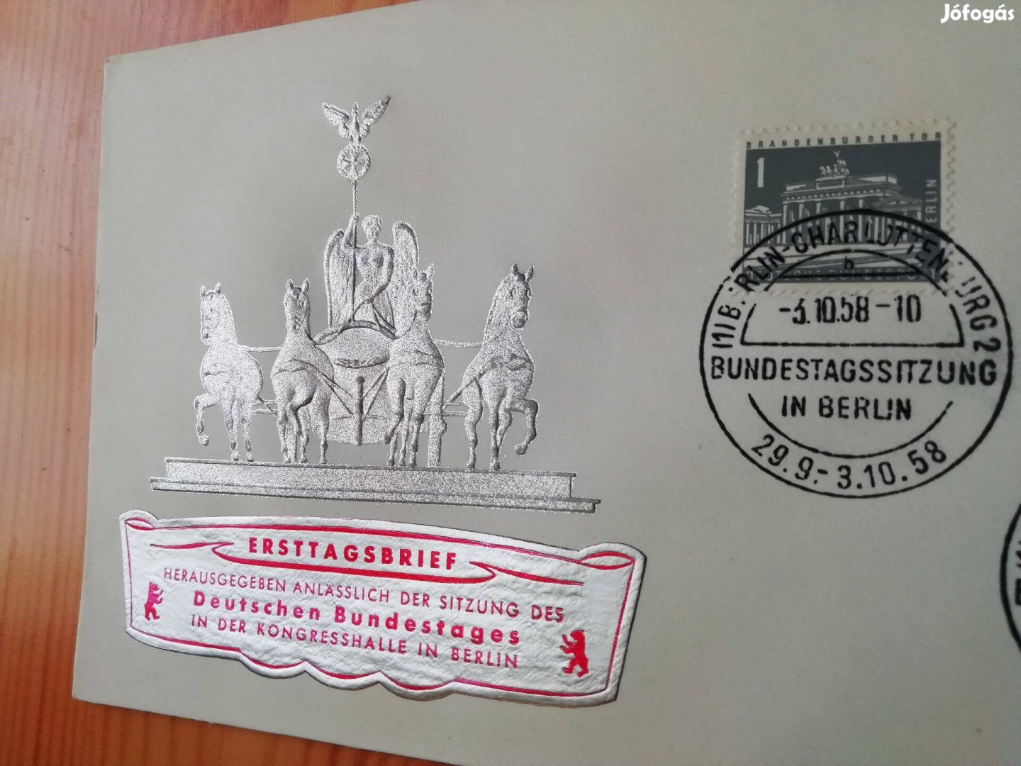 Sor számos Német FDC ritka 1958-as ezüstnyomatos