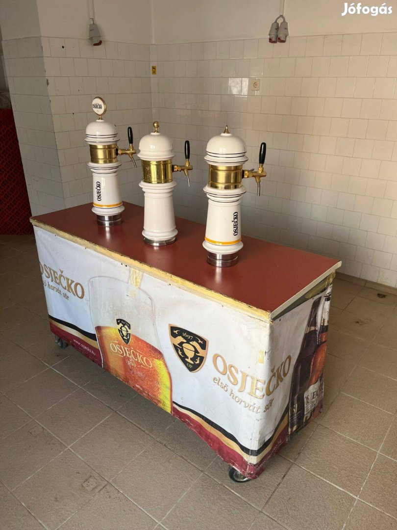 Sörhűtő, pult, tornyok, kobra, csap