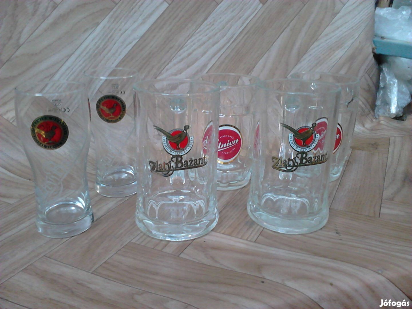 Sörös korsó készlet , pohár , 6 db , új