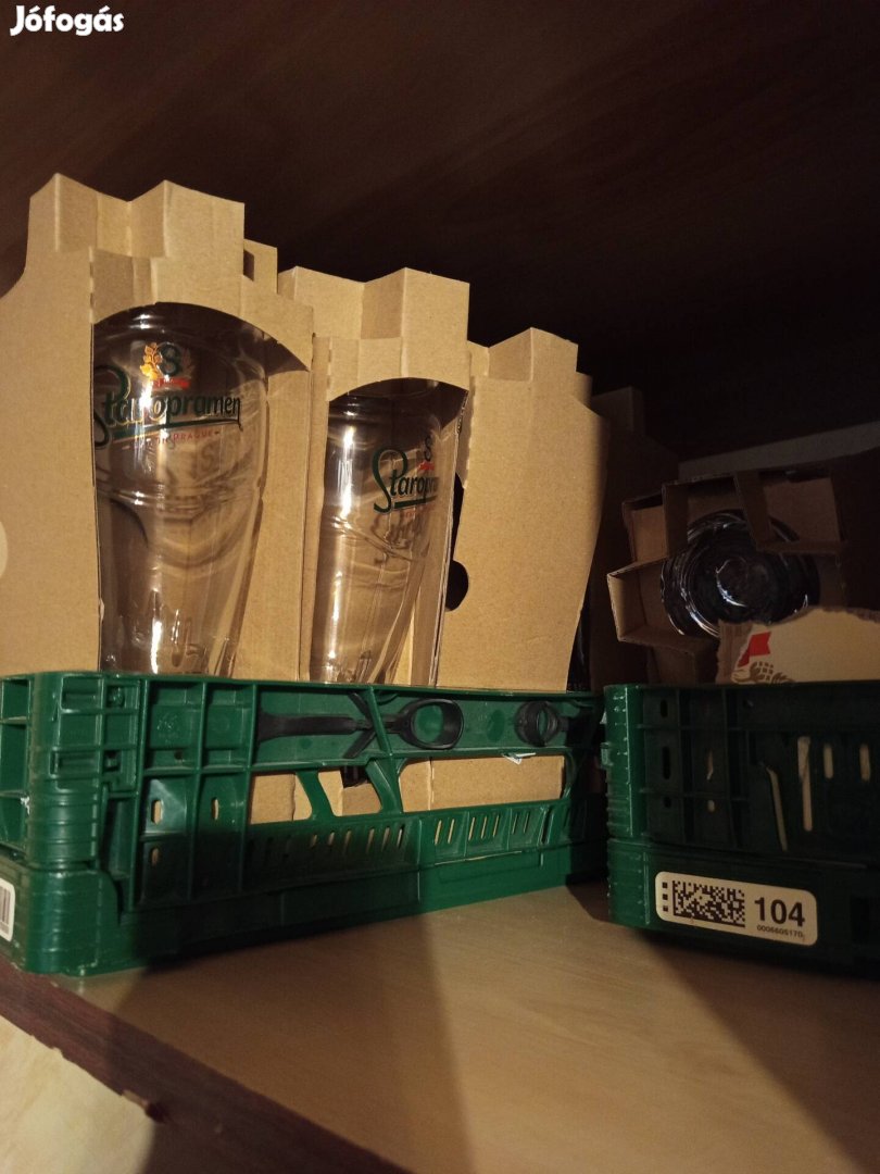 Sörös pohár 0.5 literes Staropramen 10db új.