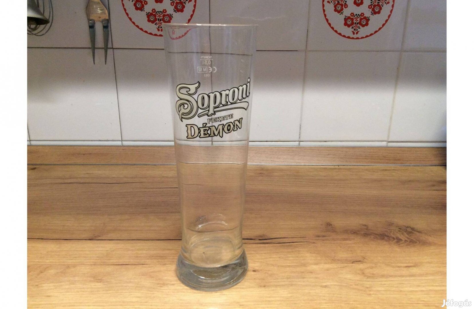 Söröspohár Soproni Fekete Démon 0,5 liter Új Sahm nagy sörös pohár 5dl