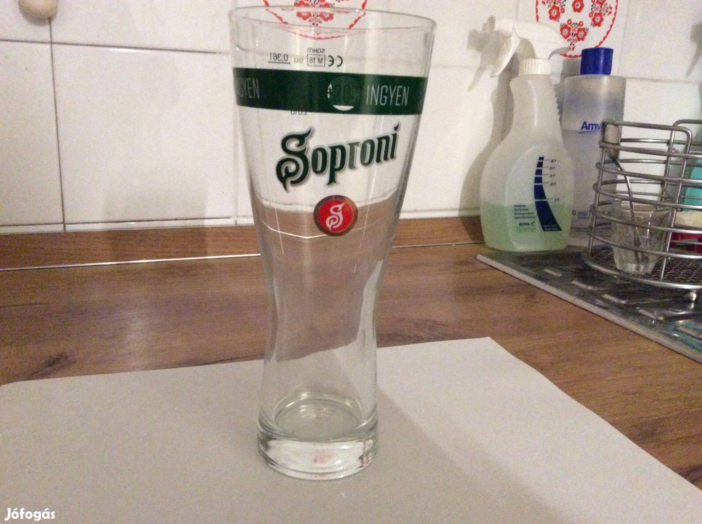 Söröspohár soproni Új sörös pohár 0,3 liter +20% ingyen 0,36 liter