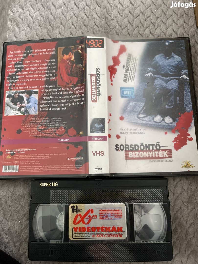 Sorsdöntő bizonyiték vhs nagytok thriller alfa.