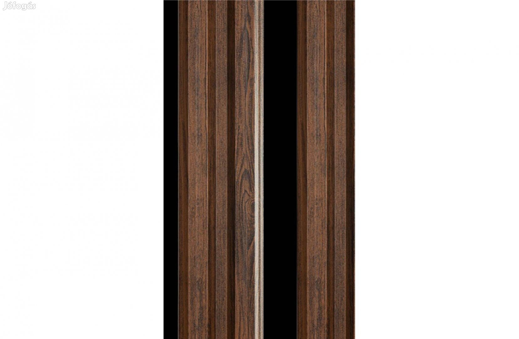 Sötét dió, acél kerítésléc, Line, dupla trapéz, egyenes