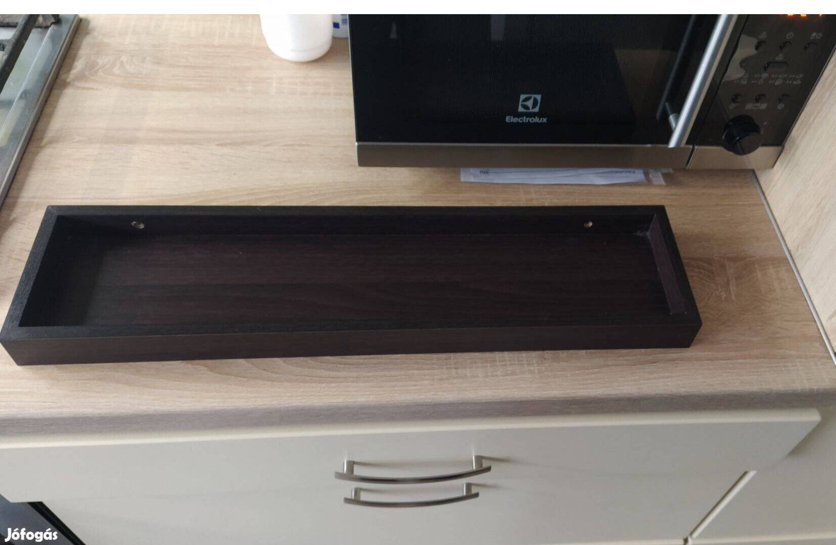 Sötét dió falipolc 60x15 cm