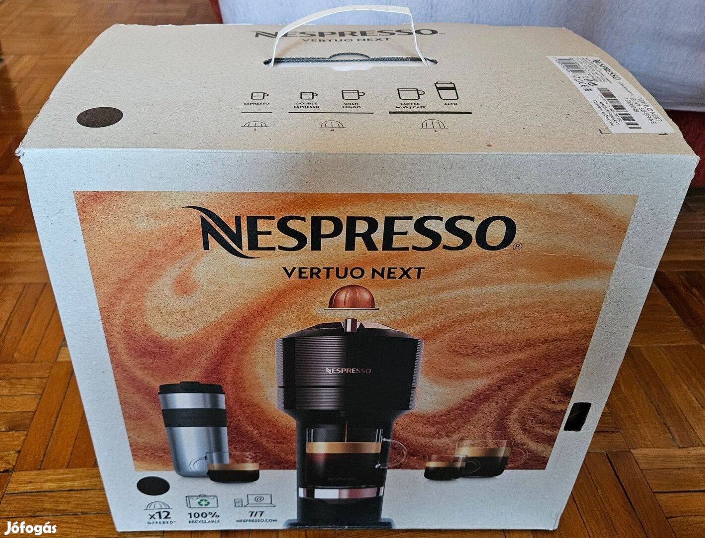 Sötétbarna, gyári új Nespresso Vertu Next Premium kávégép