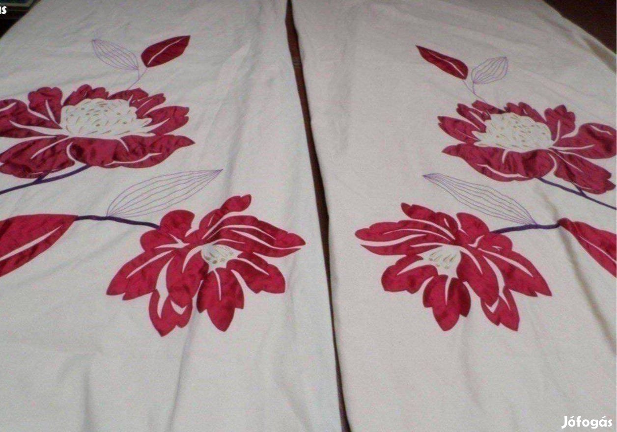 Sötétítő függöny natúr vászon újszerű 2 db