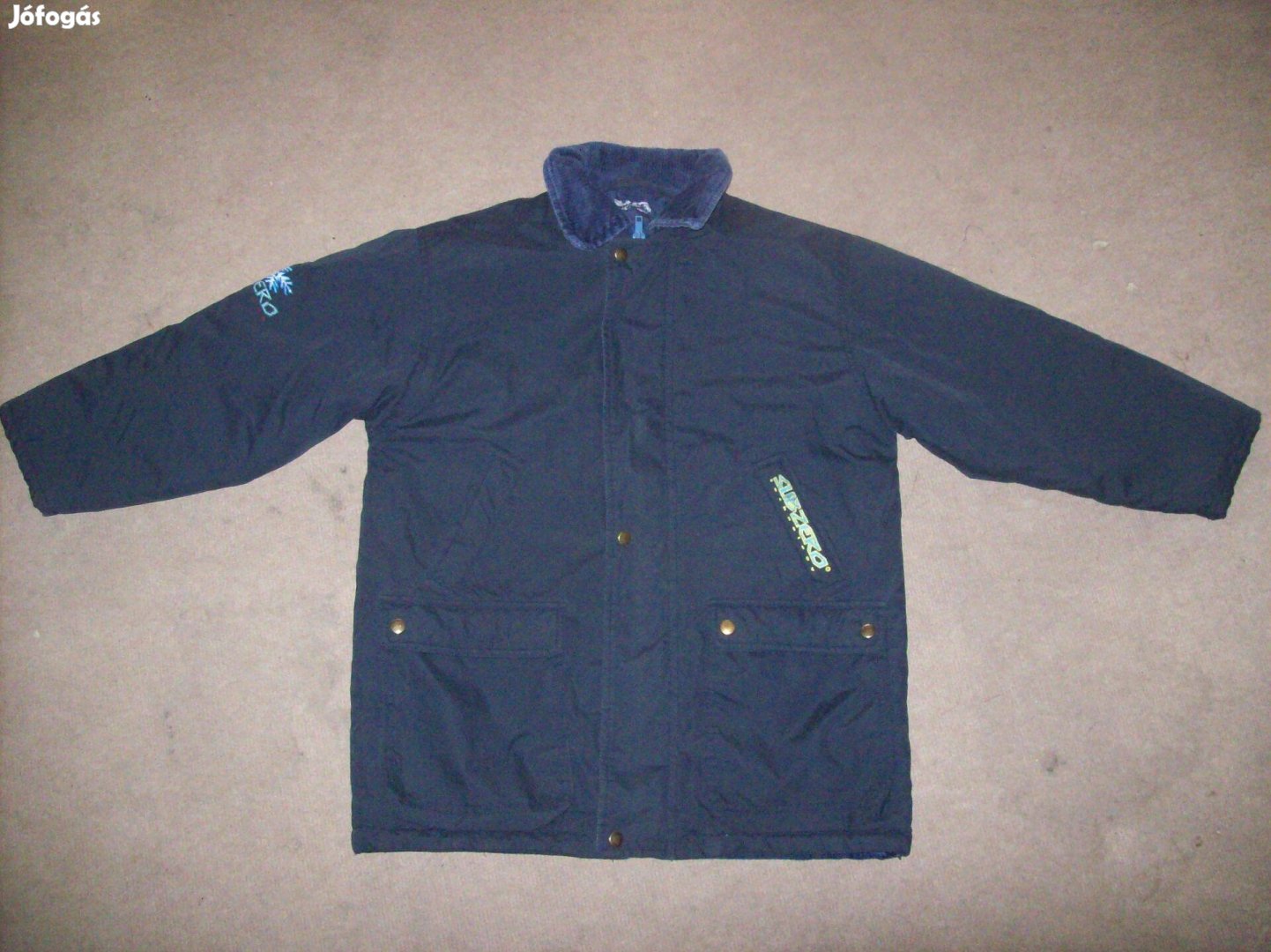 Sötétkék dzseki kabát 8-10 évesre (méret 134 / 140)
