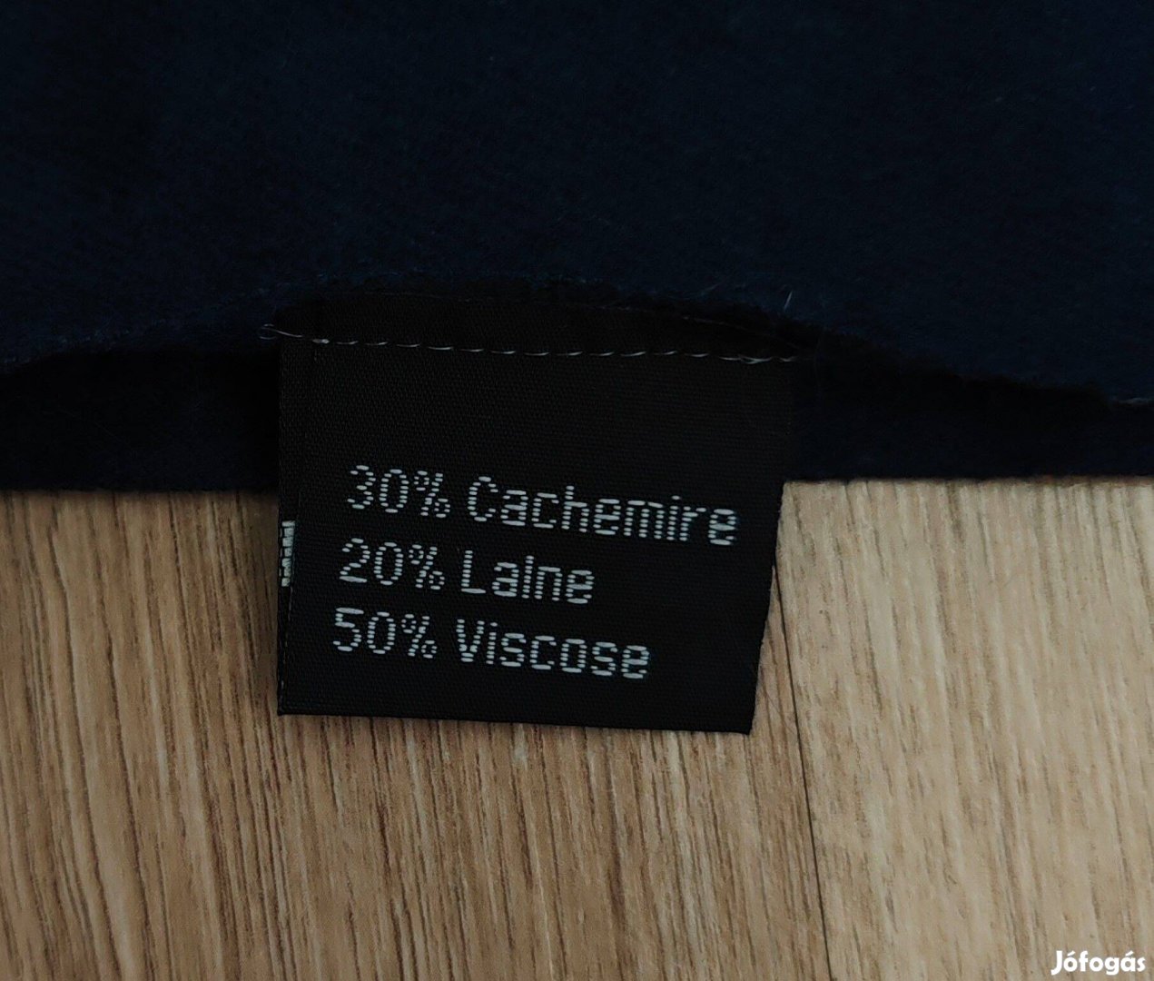 Sötétkék pihe puha kasmír gyapju női nagyméretű sál