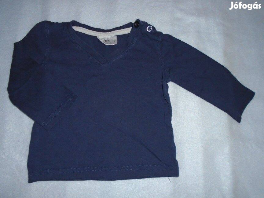 Sötétkék színű hosszú ujjú felső 9-12 hó méret 80