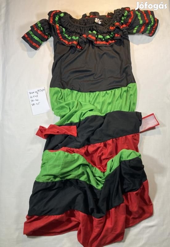 Spanyol jelmez, táncos jelmez, felnőtt jelmez M367