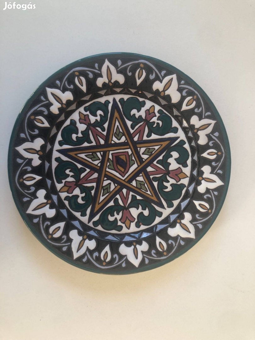 Spanyol kerámia fali dísztányér eladó
